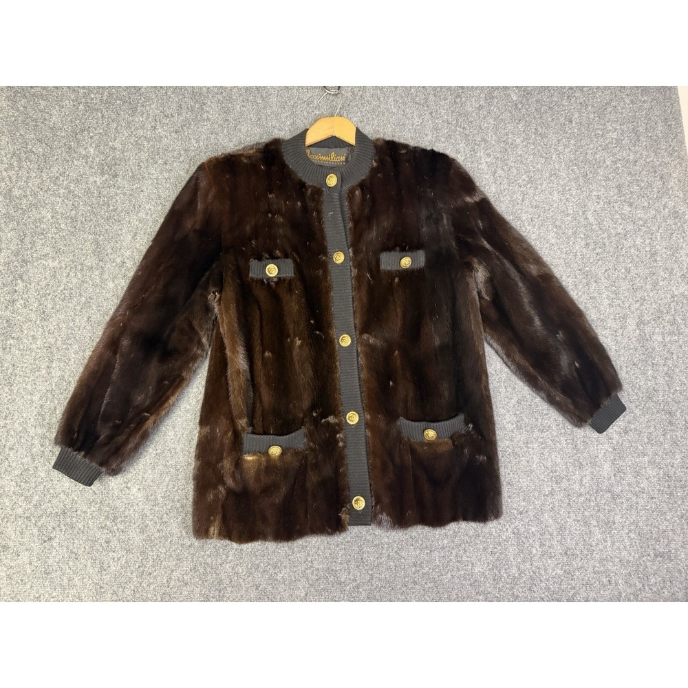 Vintage Maximilian At Bloomingdale's Mink Fur Coat *Needs Repair* Brown Button